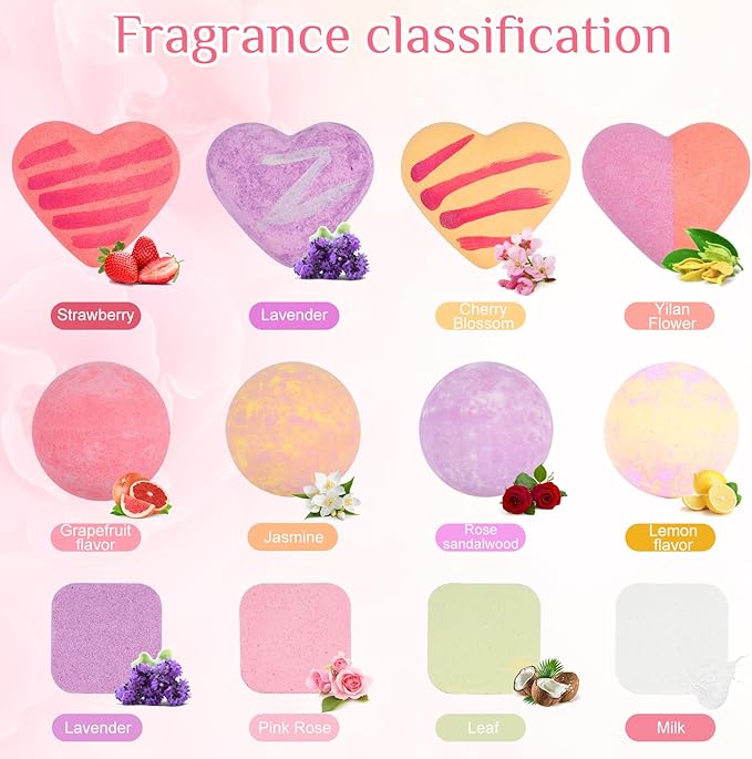 2025 Advent Calendar for Women, 12 Pcs Bath Salts & Shower Steamers Aromatherapy Gift Set, Christmas Countdown Box with Soothing Scents for Relaxation & Stress Relief (12 Pcs)