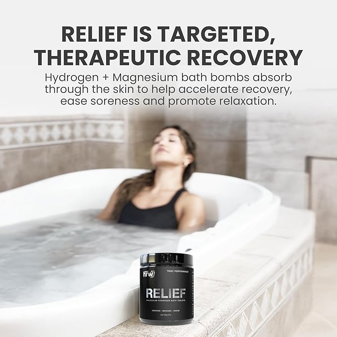 New Relief Hydrogen Bath Bomb Tablets: Relax Muscles, Soothe Discomfort, and Recover Naturally – Magnesium Hydrogen Soak (180 Tablets)