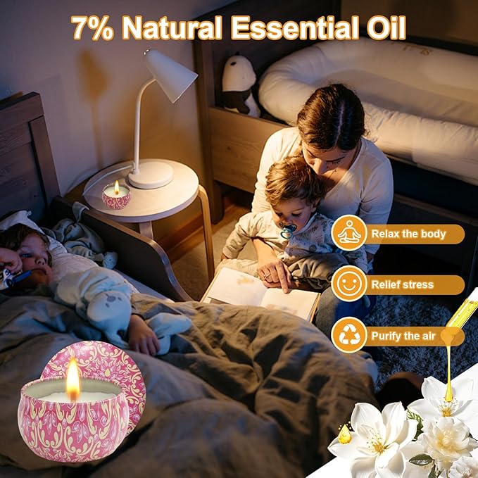 12 Pack Scented Candles Gifts for Women, Natural Soy Candles for Home Scented, Aromatherapy Candle Set Gift for Women, Men, Friends Birthday, Anniversary