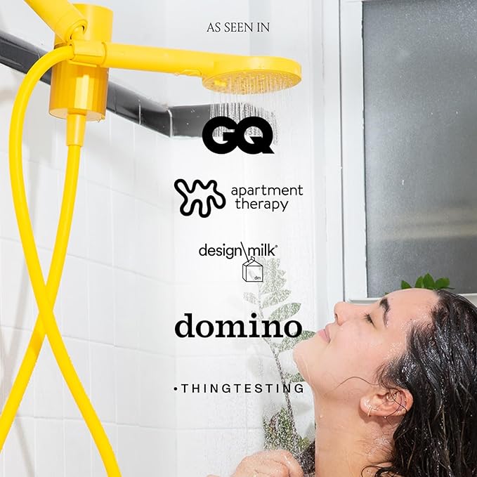 Sproos! - Handheld Showerhead with Filter Set, High Performance Filtration System for Healthier Hair and Skin, Extra Long 70 Inch Hose, 3 Customized Spray Functions, Red