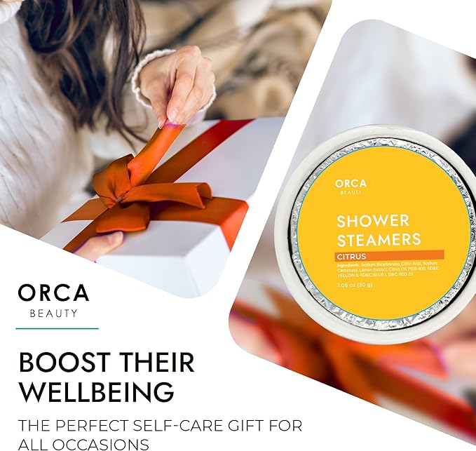 Shower Steamers Aromatherapy - Relaxation Gifts for Women, Shower Bombs, Unique Spa Gifts Shower Tablets, Stocking Stuffers for Women & Men (Energizing Scent 8PC)