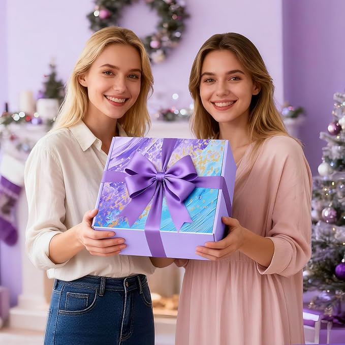 Christmas Gifts for Women Mom Daughter Her Wife Girlfriend Best Friend - Unique Birthday Valentines Mothers Day Gifts - Lavender Self Care Get Well Soon Gifts, Spa Gift Baskets w/Blanket Care Package