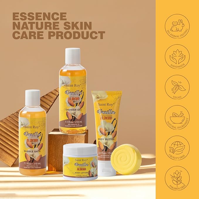 Spa gift baskets for women, Christmas Gifts for Women, Large basket 25 pcs for Women & Men Bath and Body Shower Bath Kit, Vanilla Honey Almond birthday gifts bath gift Spa Kit, Mother's Day Gifts Mom