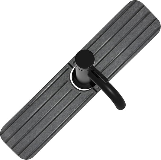 20inch x 4inch Kitchen Sink Faucet Mat, Water Absorbing Stone Faucet Splash Guard for Bathroom Counter, Quick Drying Diatomite Tray for Kitchen Sink, Dark Gray
