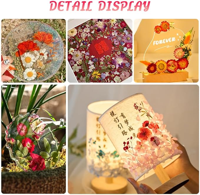 110 Pieces Dried Pressed Flowers Christmas Style Set, Real Flowers Fruits for Resin, Natural Flowers Kit for Crapbooking DIY Art Crafts, Epoxy Resin Jewelry Molds, Candle, Soap Making, Nails