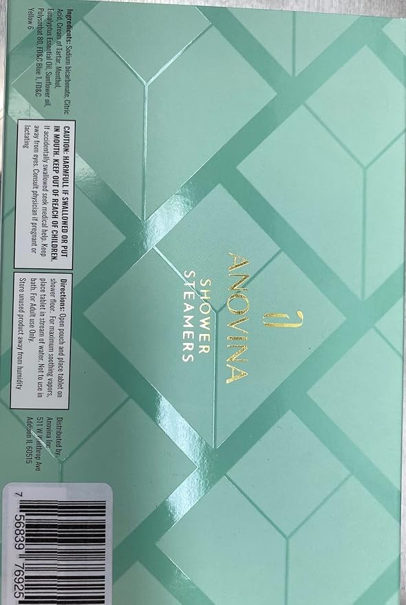 Anovina 12XL Eucalyptus Shower Steamers – Made in USA with Menthol for Aromatherapy. Enjoy a Spa-Like Shower Experience!