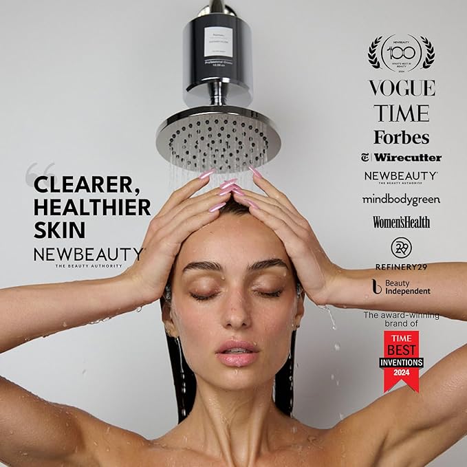 Filterbaby Pro Series Shower Filter–Doctor-Developed All-Metal Titanium-Aluminum–Lab Tested to Reduce up to 99% Chlorine,Chloramine & Certain Heavy Metals incl. Lead–Eco-Friendly Long-Lasting Chrome