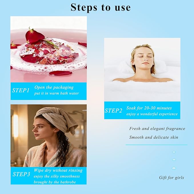 Bath Bomb Gift Set 6 Pack Natural Plant Aromatherapy Essential Oil Steam Bath Ball Relaxing Moisturizing Bath Ball Christmas Holiday SPA Gift 100g