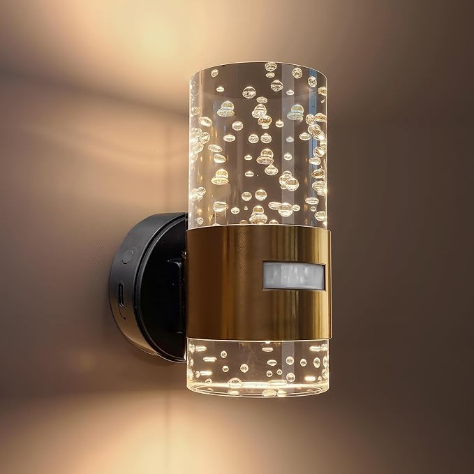 L LOHAS LED Motion Sensor Night Light, Wireless Rechargeable Wall Mounted Nightlight,Motion-Activated Acrylic Night Lights,3000K Dimmable for Bathroom Hallway