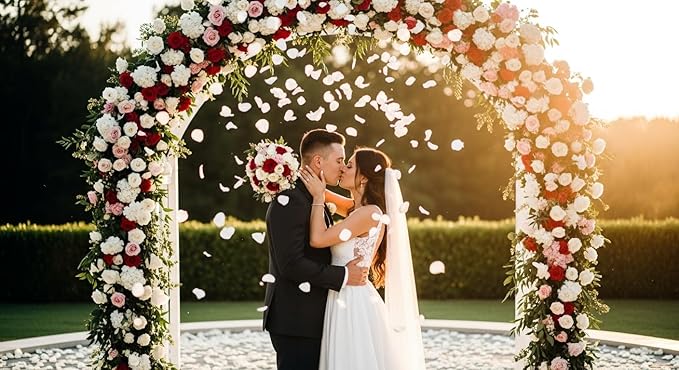 3.52oz Real White Rose Petals,Natural Petals For Wedding Party Decorations,Dried Flower Confetti,Rose Flower Girl,Table Centerpieces,Bridal Shower,Romantic Night,Proposal Decor