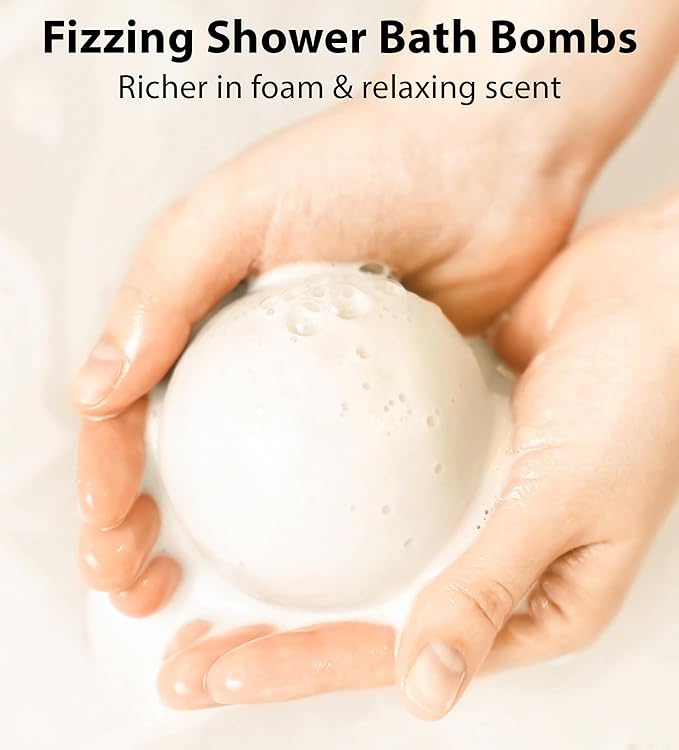 Magnesium Bath Bombs Post Workout Recovery Sore Muscles Tension Epsom Salt Luxury Bubble Bath Spa Essential Oil Infused Bath Bombs Vanilla Cinnamon Orange Perfect Stocking Stuffers Gift