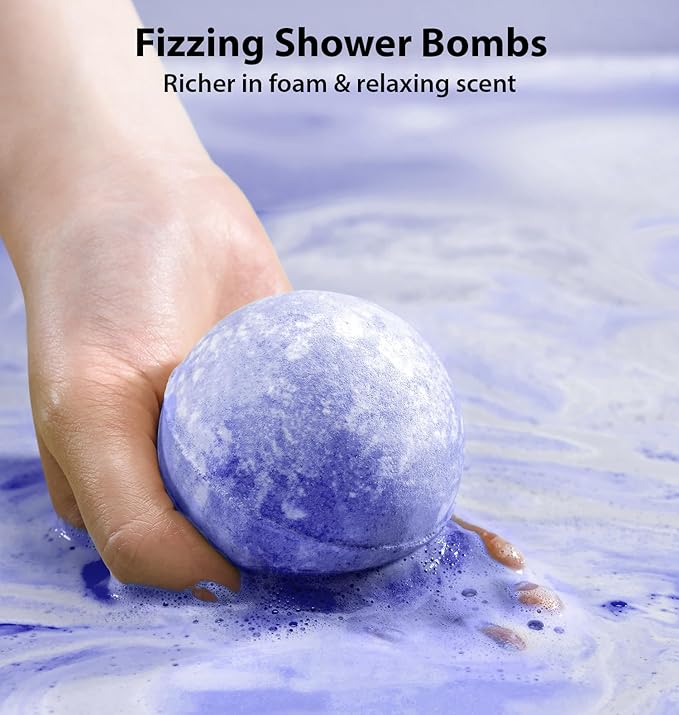 Sleep Well Bubble Bath Bombs Melatonin Infused Lavender Chamomile Essential Oils Luxurious Bath for Dry Skin Perfect Self Care Gifts for Women and Men