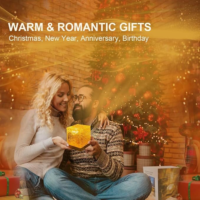 Ocean Wave Projector Light,Northern Lights Aurora Projector Light,16 Colors Gradual Rotating Flame Water Lamp，Cube Night Light with Remote Control for Living Room Bedroom, Decor Hotel, etc