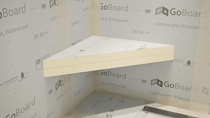 The Original Granite Bracket-The Original (32x32) Corner Shower Bench Kit with GoBoard- Shower Bench,Bench Seat, DIY Shower Benches,Bathroom Décor, Space Efficiency, Luxurious Feel,1 Count