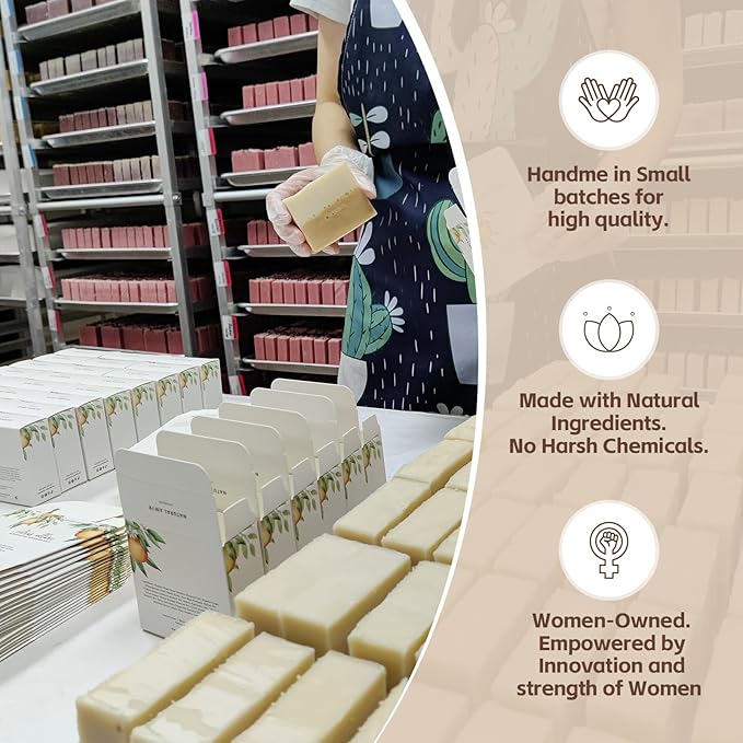 Natural Amor Handmade Spa Gift Set 6 pcs– Includes Citrus Bath Bomb, Lavender Hand Cream, Soap, Bath Salt, Candle – Relaxing Self-Care Kit for Women