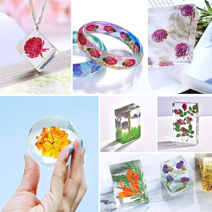 9 Bags Dried Flowers,100% Natural Dried Flowers Herbs Kit for Soap Making, DIY Candle Making,Bath - Include Rose Petals,Lavender,Don't Forget Me,Lilium,Jasmine,Rosebudsand More