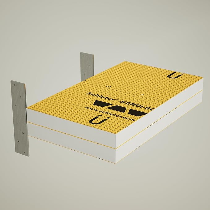 Floating Shower Bench Kit with Orange Waterproof Board - Original Shower Bench Bracket® (14x36)-Shower Bench,Bench Seat, DIY Shower Benches, Space Efficiency,1 Count