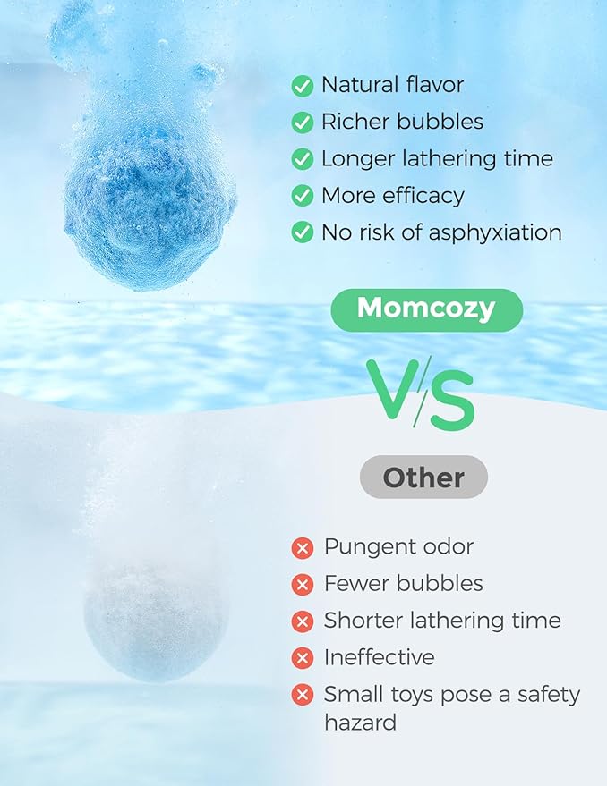 Momcozy Natural&Organic Essential Oil Bath Bombs,3 Pcs Bubble Bath Fizzy Balls with 3 Cute Shapes,Bath Bombs Gift Set for Kids Girls Boys Toddler, Ideal Gift for Birthday, Bath Bomb Kit