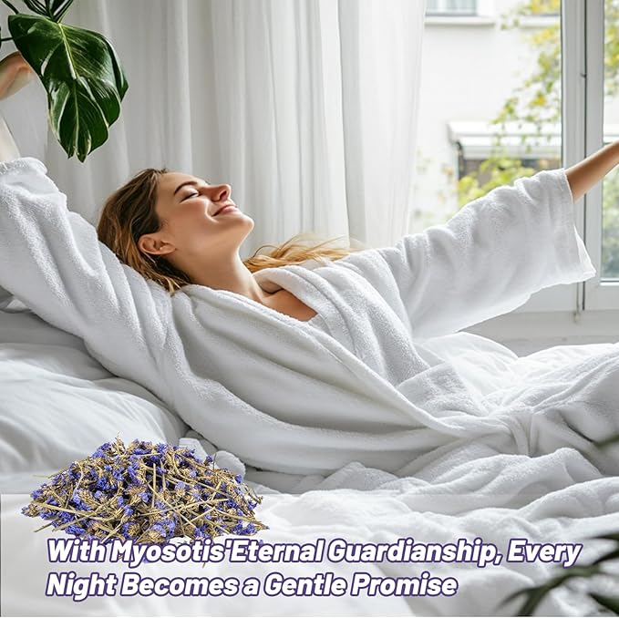 Sukh Dried Deep Purple Myosotis - Natural Dry Flowers and Herbs 3oz Bulk Don't Forget Me Flower for DIY Sachets,Soap,Candle,Bath Bombs Making and Wedding Party Decoration