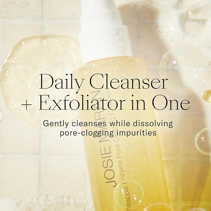 Josie Maran Cali Glow Collection Body & Skincare Set - Includes EveryBODY Wash Now! Moisture Mousse Cleanser, Whipped Argan Oil Face & Body Butter & Pineapple Enzyme Pore Clearing Cleanser (4 Count)