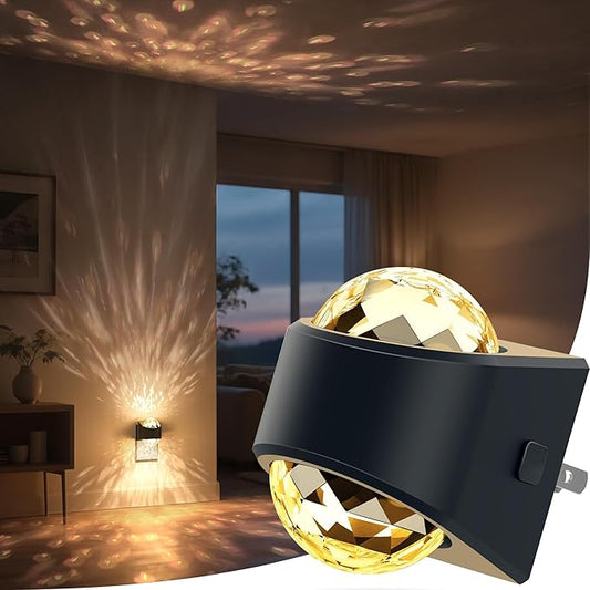 Briignite Night Light, Night Lights Plug into Wall, LED Projector Night Light, Soft White for Bedroom, Dimmable Brightness Dusk to Dawn Nightlight for Kids, Nursery, Bathroom, Home Decor, Gaming Room