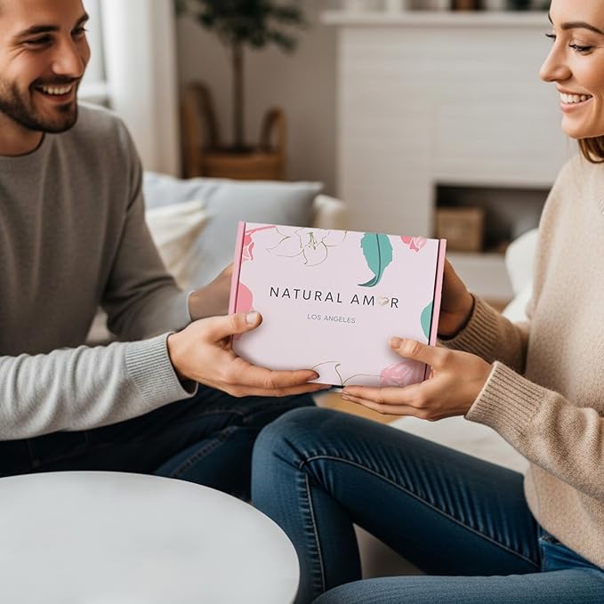 Natural Amor Lavender Spa Gifts for Women,7pcs Self Care Box Including Soap Bar, Candle, Bath Butter