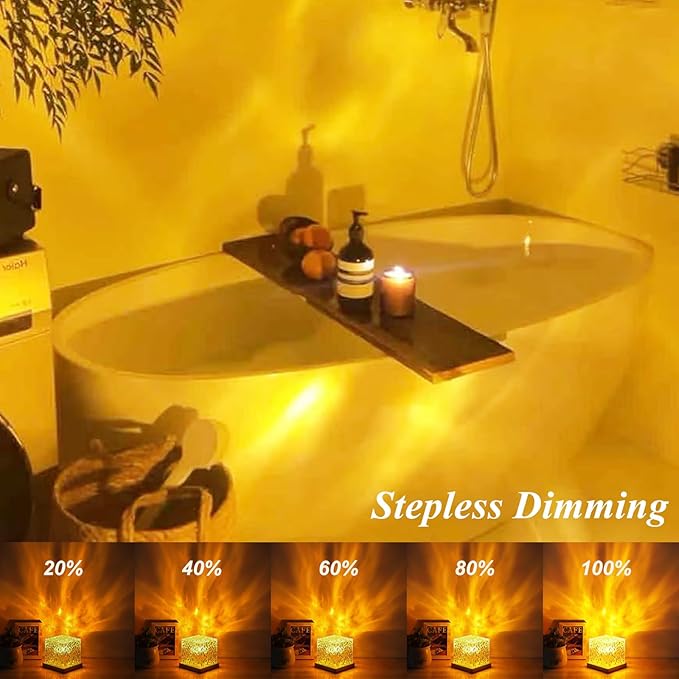 2Pack Aurora Ocean Wave Lights Projector,16 Colors 4 Modes Northern Lights Dimmable Ambient Mood Lighting for Shower,Crystal Color Changing Night Light for Bedroom Playroom Bathroom (Large)