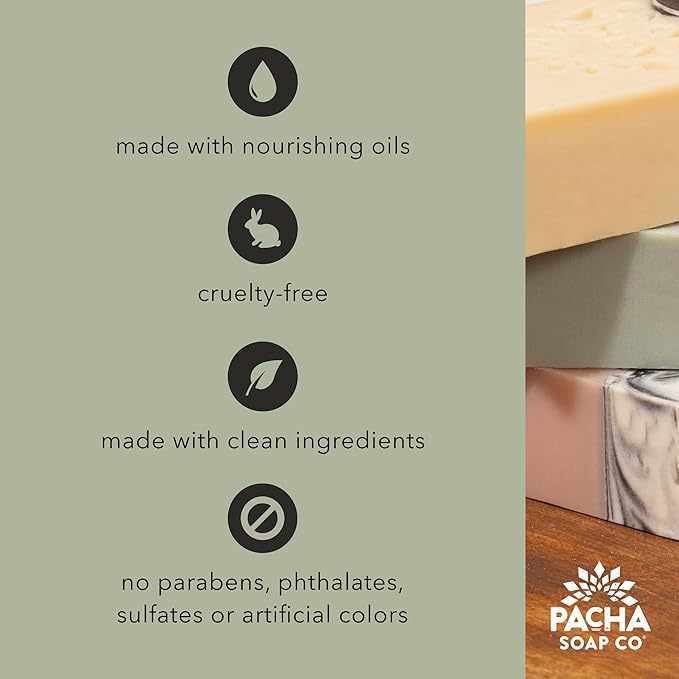 Pacha Soap Co. Bath Bomb Variety Set - Classic Scents, Handcrafted & Moisturizing Formula with Clean Ingredients, Paraben, Sulfate, Phthalate, SLS, and Dye-Free, Made in the USA, 2-Pack, 8 oz Each