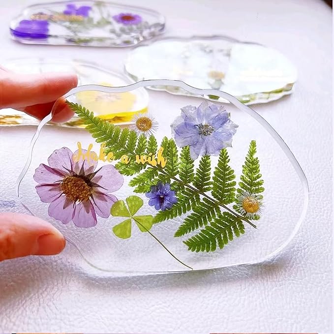 33Pcs Dried Pressed Flowers for Resin DIY Art Crafts Natural Dry Floral Daisy Epoxy Jewelry Real Flower Decor Cakes Bookmarks Phone Cases Candles Handmade Soap