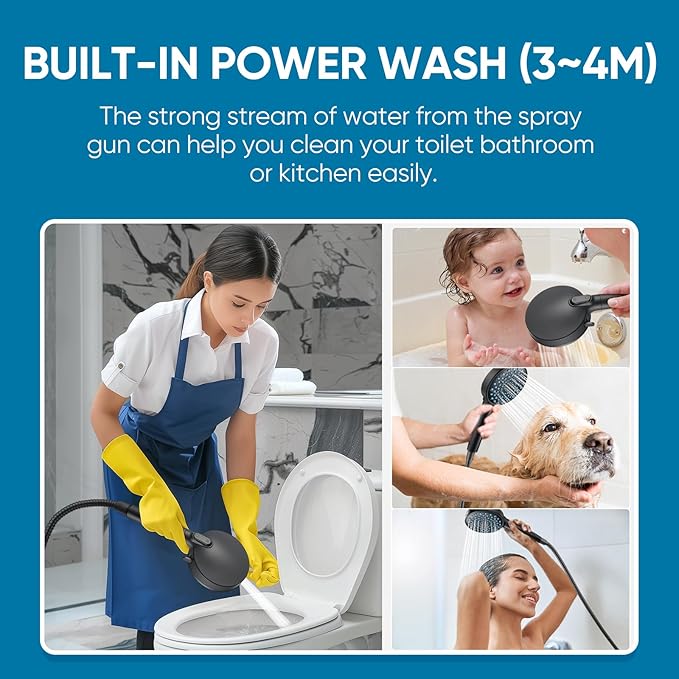 Cobbe Filtered Shower Head with Handheld, High Pressure 7-mode Showerhead with Filters for Hard Water - Remove Chlorine - Reduces Dry Itchy Skin, Patented Paddle Shift Design, Black