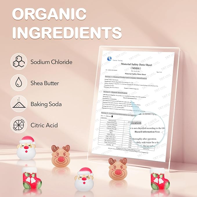 SHUCHING 9 XXL Christmas Bath Bombs with Surprise Inside, Organic Bubble Bath Fizzy Balls Set for Kids Boys Girls