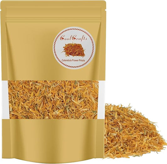 Dried Calendula Flowers Petals Natural Calendula Bulk for Crafting - 3.5 OZ