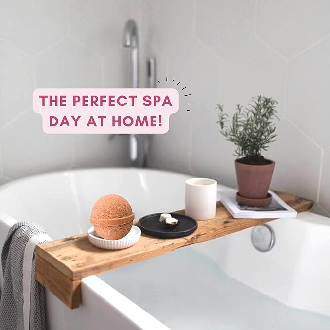 Saavy Naturals Bath Bombs, Indulgent Bulgarian Rose Scent, Gentle Moisturizig Formula, Foaming Fizz Bubbles, Gift for Women and Kids, 6 Oz Each, 2 Pack