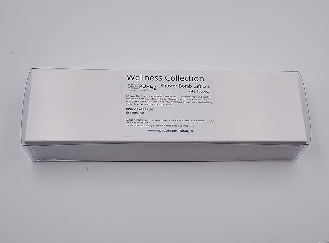 Spa Pure Pink Grapefruit Aromatherapy Shower Steamers Bombs - Shower Bombs with Essential Oils – Unisex Bath Melts - Self Care and Relaxation Shower Steamer - Enjoy Spa at Home - (4 Count)