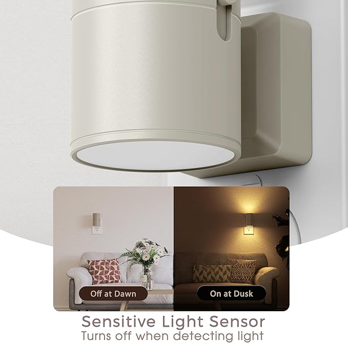 Briignite Night Lights Plug into Wall, Modern LED Night Light Plug in, Dusk to Dawn Sensor, Soft White 3000K, 0-100LM Adjustable Brightness, Dimmable NightLights for Hallway, Bedroom, Stairway, 2 Pack