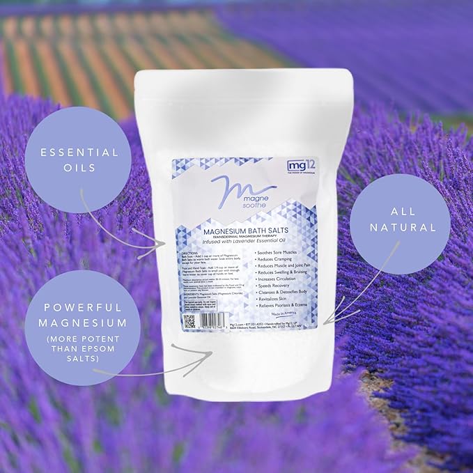 2.2lb MagneSoothe Lavender Magnesium Bath Salt