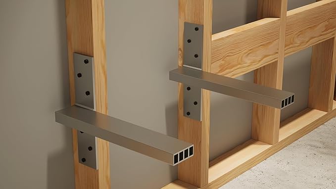 The Original Granite Bracket 60 in. x 14 in. x 4 in. Floating Shower Bench Kit with Concrete Mesh Board and Original Shower Bracket - Ready to Tile Shower Seat (1 Count)