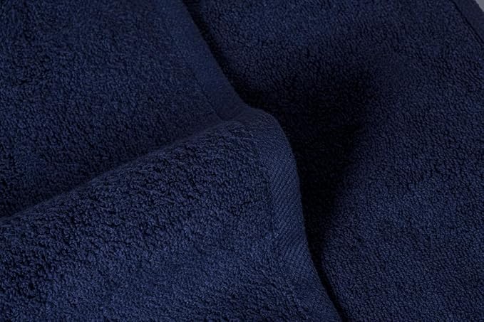 SALBAKOS 100% Turkish Cotton Jumbo Bath Sheet Towel Oversized 40x80 inch | Premium Hotel & Spa Quality, Soft, Absorbent, XL Bath Towels | Made in Turkey (Pack of 1, Navy, Jumbo Bath Sheet)