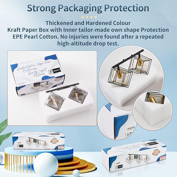 Bathroom Vanity Light with 2 Bulbs Bathroom Light Fixtures Over Mirror with 2 Rotatable Cube Shades Modern Wall Mounted Matte Black