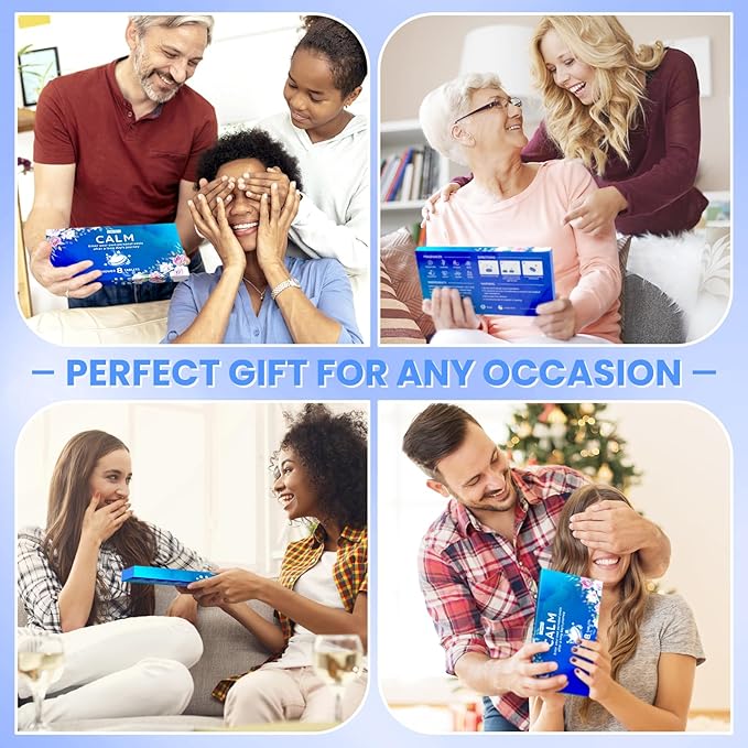 Shower Steamers 8 Pack Set Shower Bombs Tablets in Blue Box with 8 Fragrances with Shea Butter for Self-Care & Relaxation, Idea for Women and Men