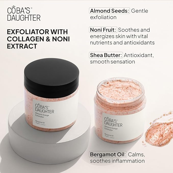 COBA'S DAUGHTER Luxury Spa Gift Set for Women – 3-Piece Mini Body Scrub Trio with Honey Turmeric, Almond Orange & Aloe Vera – Travel Size Self-Care Gift for Holiday, Christmas, Birthday, Wedding Favor