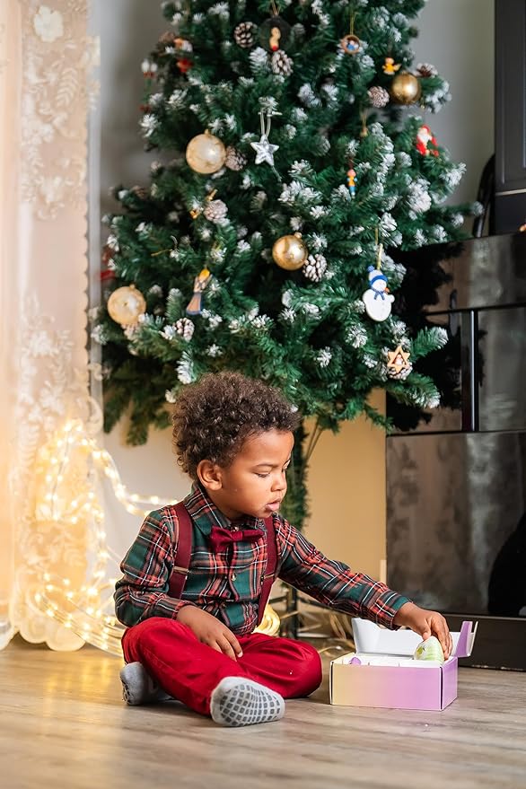 Handmade Bath Bomb Gift Set with Toys Inside, 9 Pack Organic Bath Bombs for Kids, Birthday Gift for Girls, Bubble Bath Fizzy with Natural Shea and Coconut Butter, Little Mermaid Toys