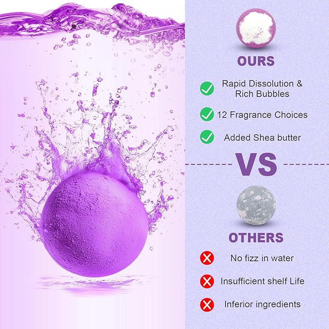 Bath Bombs for Women Gift Set 12 Pack Natural Relaxing Bath Bombs for Her，Aromatherapy Bubble Bath & Fizzy, Handmade Birthday Mothers Day Gifts idea for Wife/Him, Girlfriend,Kids