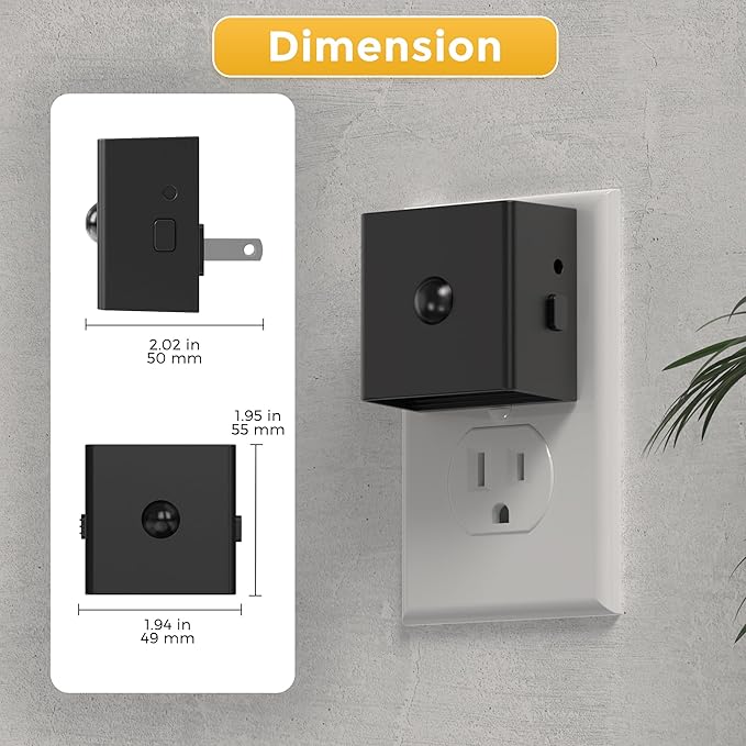 L LOHAS LED Motion Sensor Night Light, [2-Pack] Motion Activated Night Light, Motion Sensor and Dusk to Dawn Sensor, Brightness Adjustable, 3000K Soft White Nightlight for Bathroom Hallway Kitchen