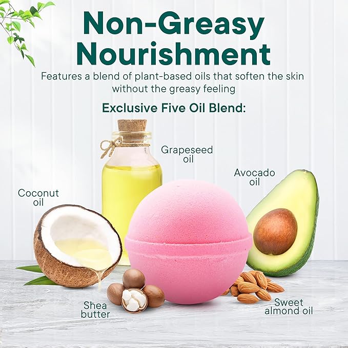 LATIKA Bath bomb princess pink jasmine, 3 Count (Pack of 1)