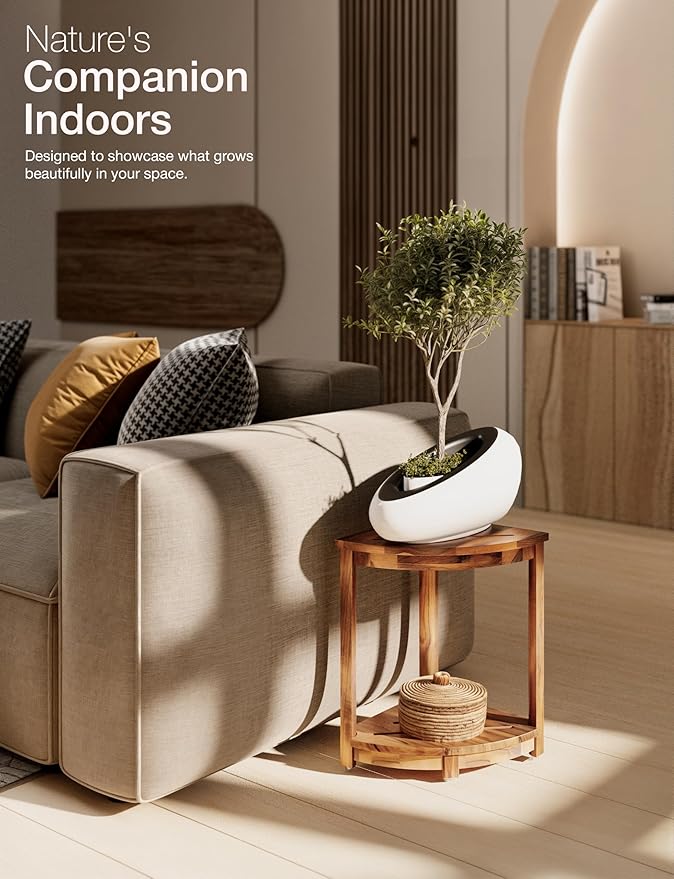 HOLANA 18" Teak Corner Shower Stool for Inside Shower – Teak Corner Shower Bench with Storage Shelf – Shower Foot Rest and Shower Stool for Shaving Legs – Compact Teak Shower Stool for Indoor Use