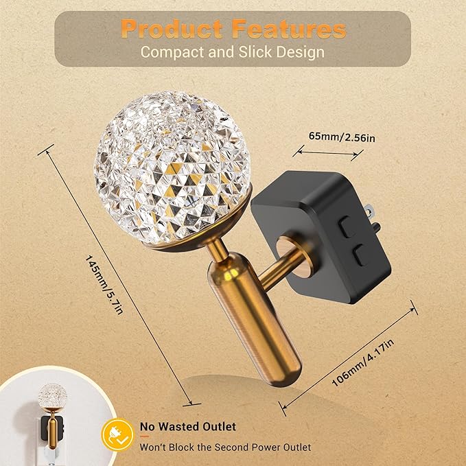 JandCase Night Light, Night Lights Plug into Wall, Color Change RBG Nightlight, Built in Dusk to Dawn Sensor for Hallway Bedroom Stairway