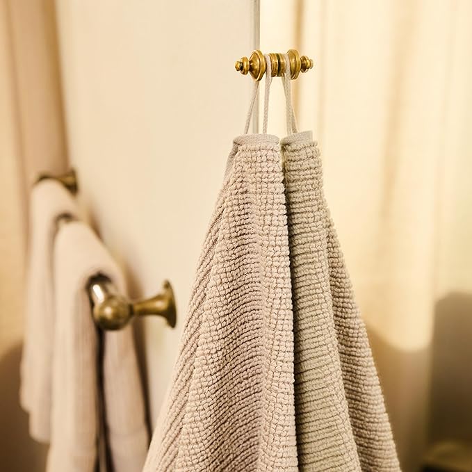 Preston Lane Douro Bath Towel Set – 2 Pack Luxury Cotton Towels, Ultra Soft & Absorbent, Quick-Dry Spa-Quality Bathroom Towels, Made in Portugal, Clay