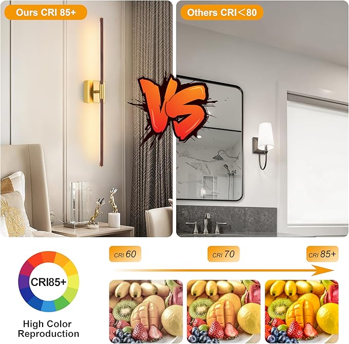 30″ Walnut Battery Operated Wall Sconces with Remote Control, Rechargeable Wall Sconces Set of 2, LED Sconces Wall Lighting, Wireless Wall Lights for Bedroom, Living Room, Background Wall