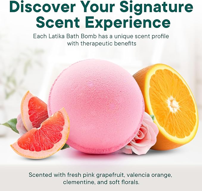 LATIKA Bath bomb princess pink jasmine, 3 Count (Pack of 1)